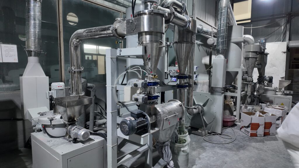 Powder coating production line at Tianma manufacturing facility